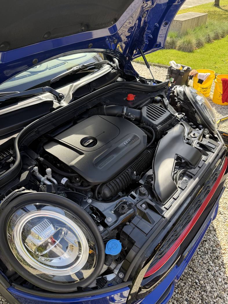 Gereinigde motorruimte